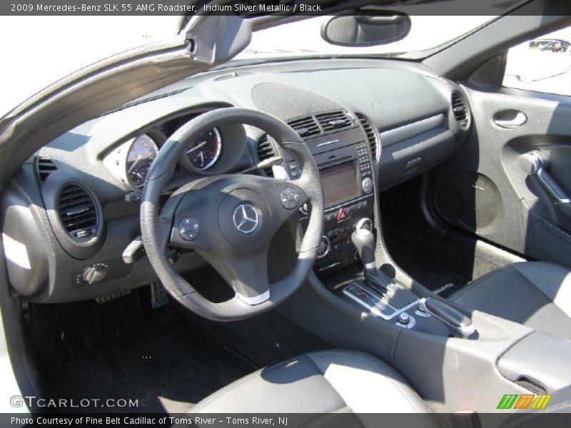 Iridium Silver Metallic / Black 2009 Mercedes-Benz SLK 55 AMG Roadster