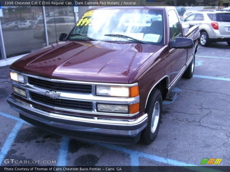 Dark Carmine Red Metallic / Neutral 1998 Chevrolet C/K C1500 Regular Cab