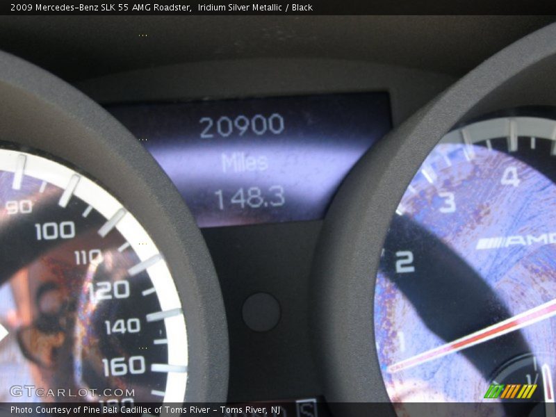 Iridium Silver Metallic / Black 2009 Mercedes-Benz SLK 55 AMG Roadster