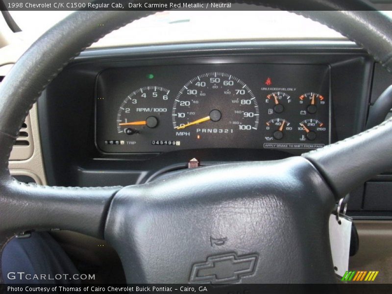 Dark Carmine Red Metallic / Neutral 1998 Chevrolet C/K C1500 Regular Cab