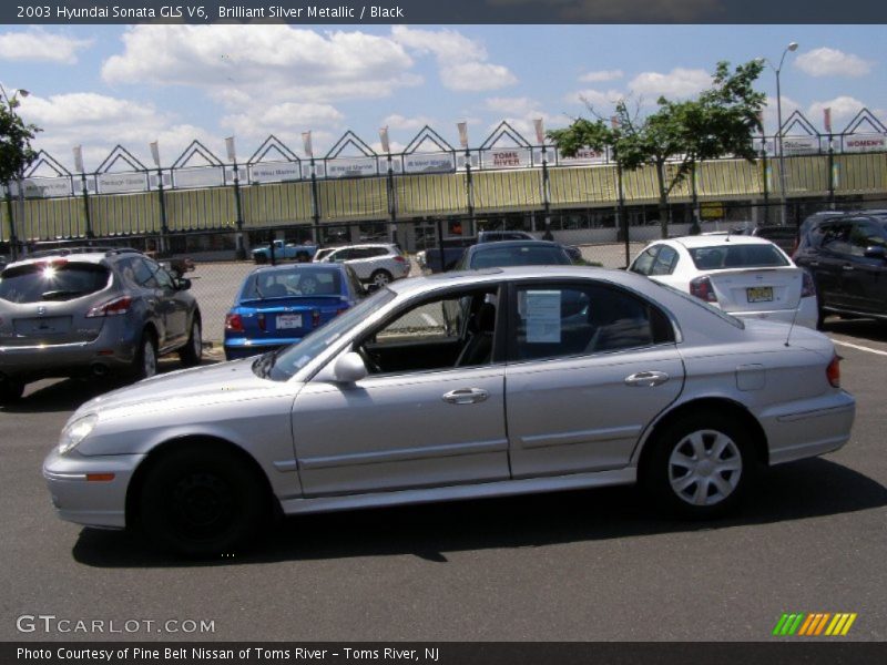 Brilliant Silver Metallic / Black 2003 Hyundai Sonata GLS V6