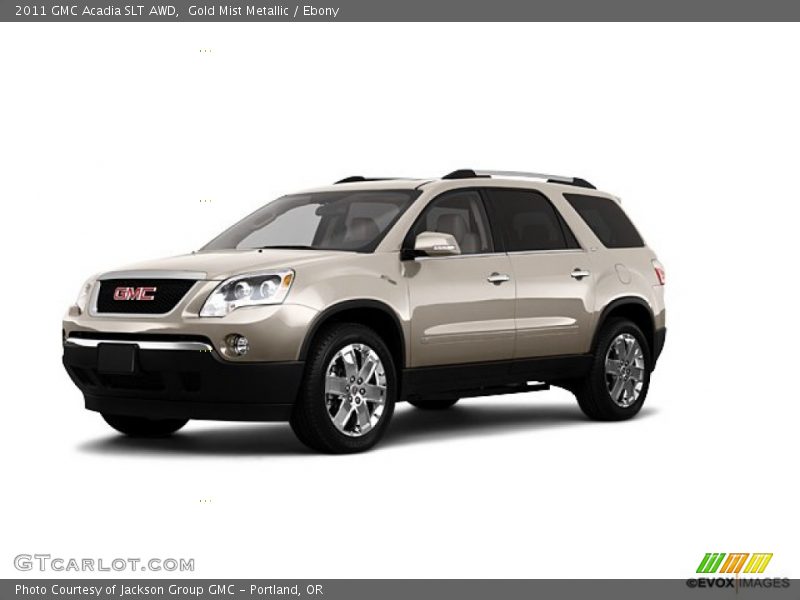 Gold Mist Metallic / Ebony 2011 GMC Acadia SLT AWD