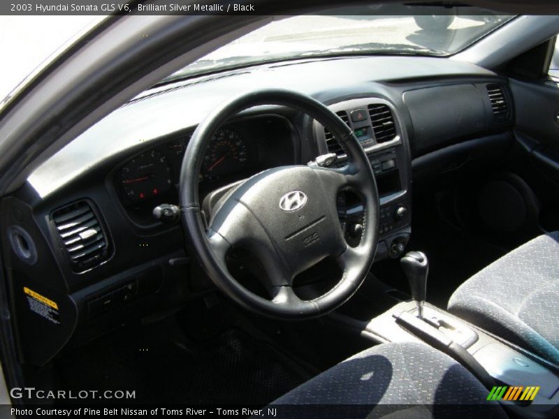Brilliant Silver Metallic / Black 2003 Hyundai Sonata GLS V6