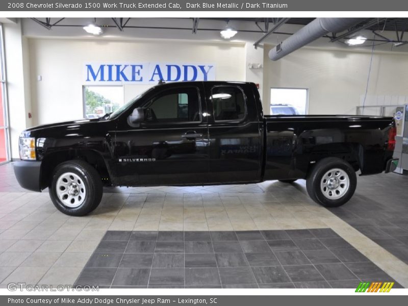 Dark Blue Metallic / Dark Titanium 2008 Chevrolet Silverado 1500 Work Truck Extended Cab