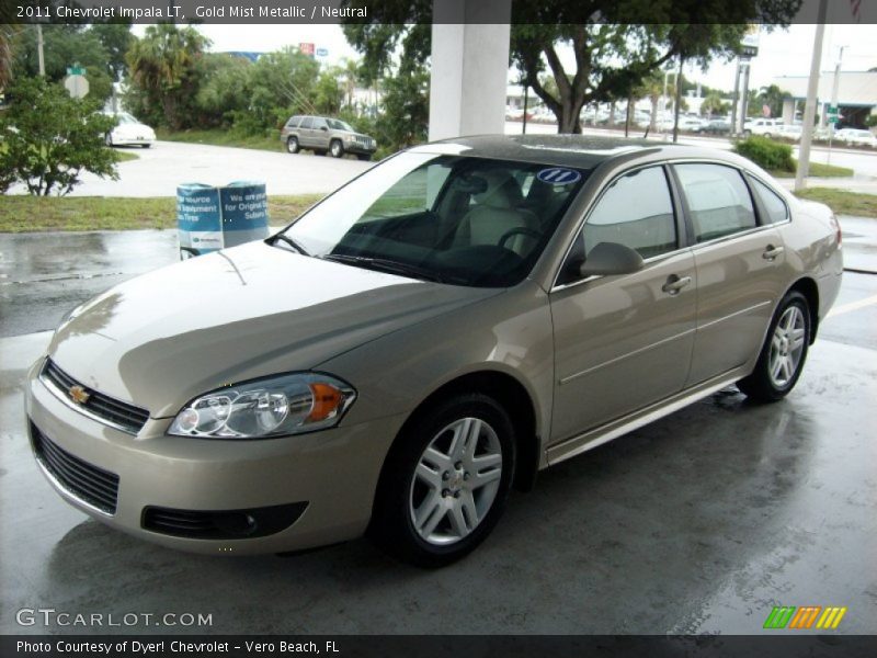 Gold Mist Metallic / Neutral 2011 Chevrolet Impala LT
