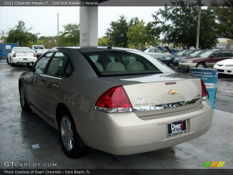 Gold Mist Metallic / Neutral 2011 Chevrolet Impala LT