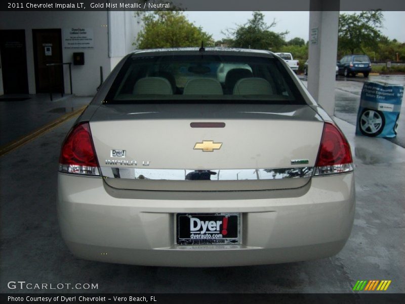 Gold Mist Metallic / Neutral 2011 Chevrolet Impala LT