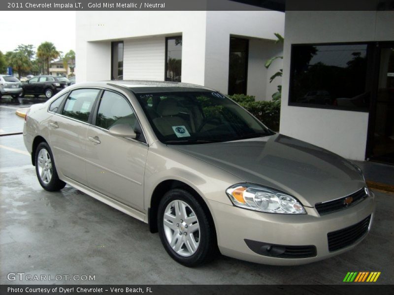 Gold Mist Metallic / Neutral 2011 Chevrolet Impala LT