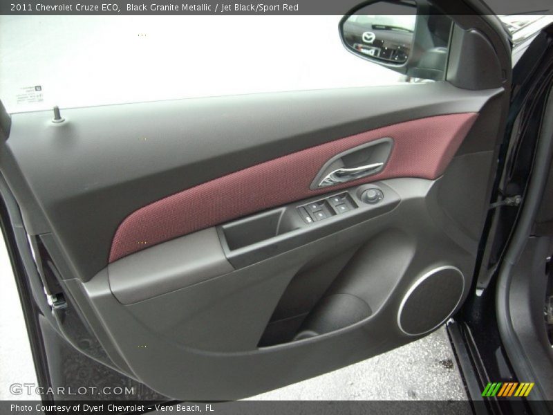 Black Granite Metallic / Jet Black/Sport Red 2011 Chevrolet Cruze ECO
