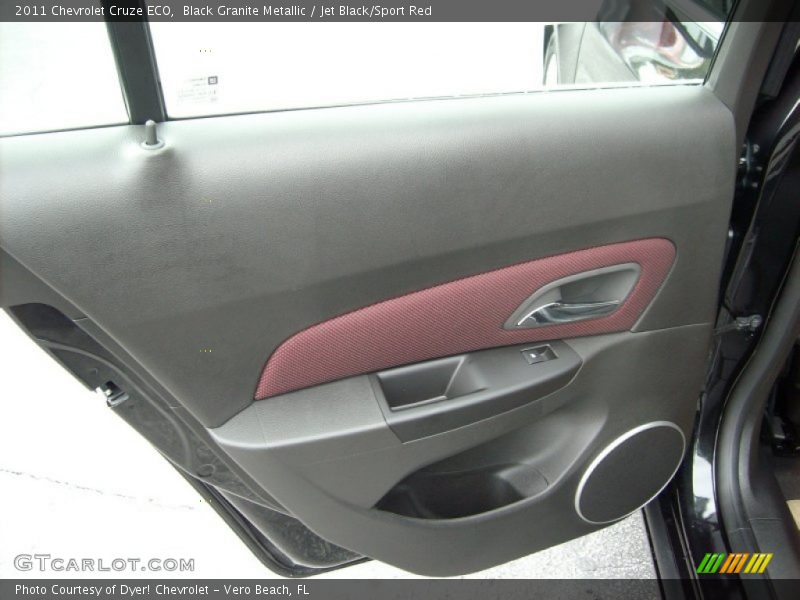 Black Granite Metallic / Jet Black/Sport Red 2011 Chevrolet Cruze ECO