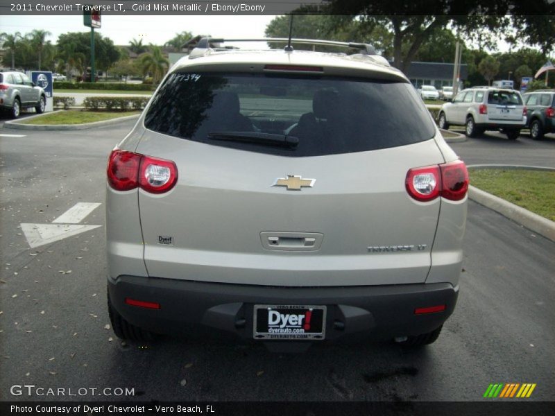 Gold Mist Metallic / Ebony/Ebony 2011 Chevrolet Traverse LT