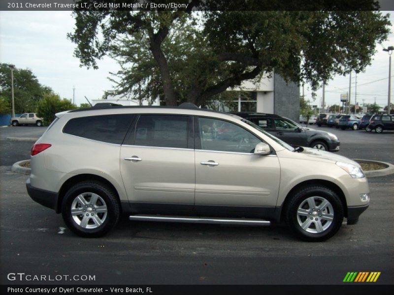 Gold Mist Metallic / Ebony/Ebony 2011 Chevrolet Traverse LT