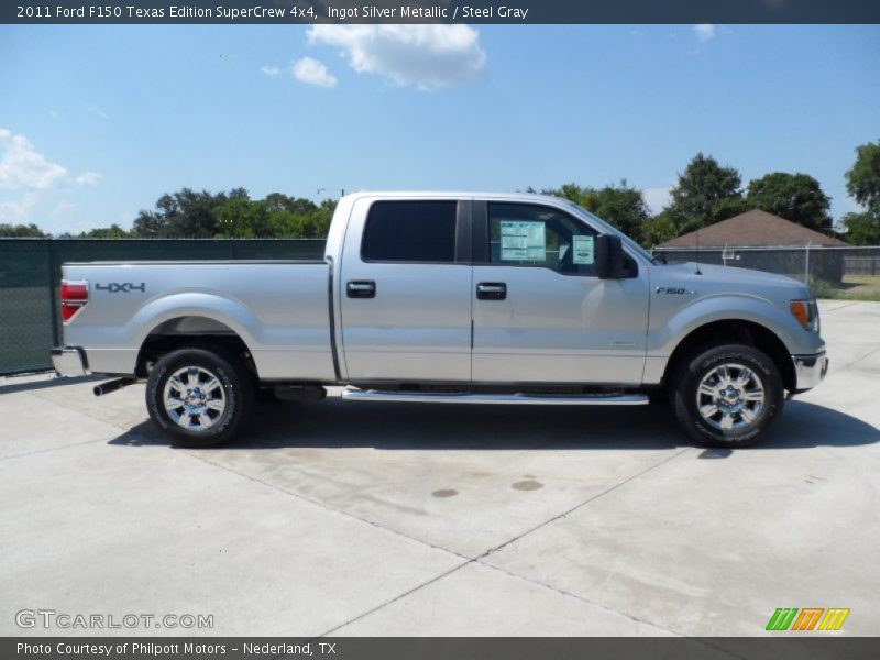 Ingot Silver Metallic / Steel Gray 2011 Ford F150 Texas Edition SuperCrew 4x4