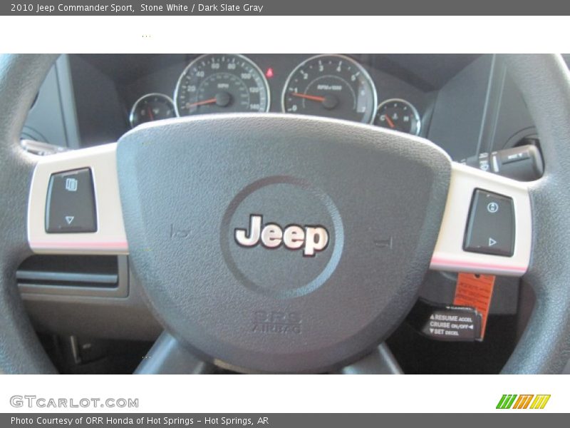 Stone White / Dark Slate Gray 2010 Jeep Commander Sport