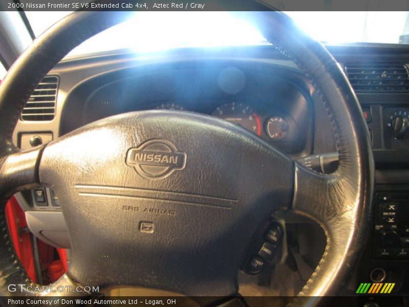Aztec Red / Gray 2000 Nissan Frontier SE V6 Extended Cab 4x4
