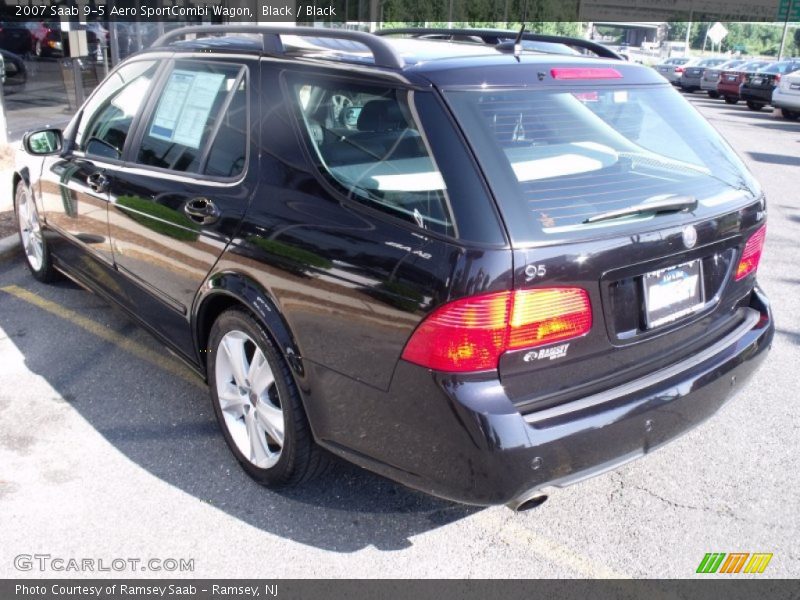Black / Black 2007 Saab 9-5 Aero SportCombi Wagon