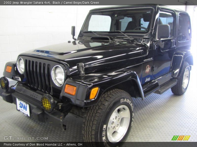 Black / Camel Beige/Dark Green 2002 Jeep Wrangler Sahara 4x4