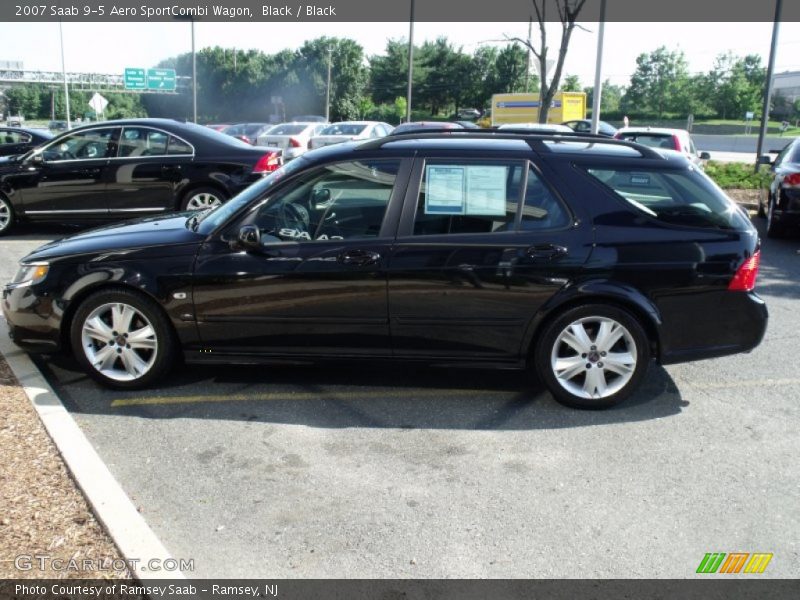 Black / Black 2007 Saab 9-5 Aero SportCombi Wagon