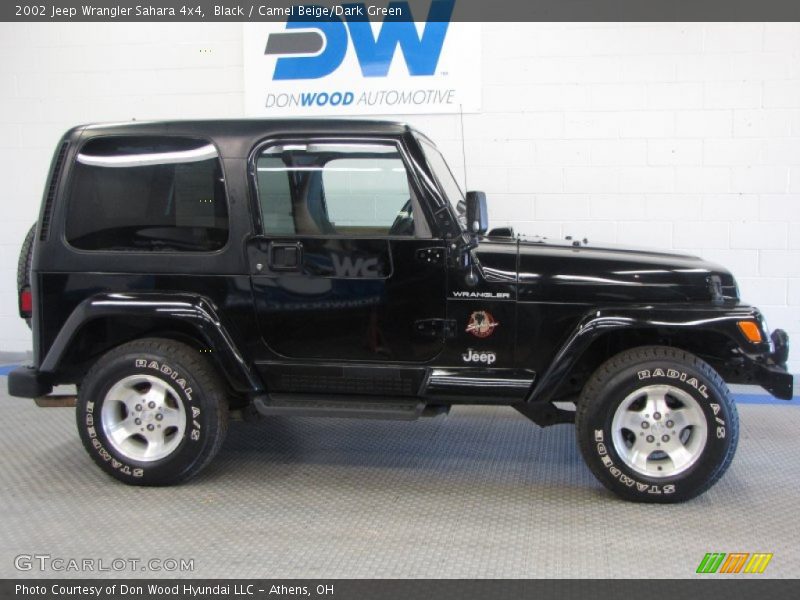 Black / Camel Beige/Dark Green 2002 Jeep Wrangler Sahara 4x4