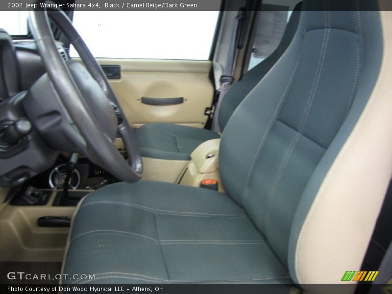 Black / Camel Beige/Dark Green 2002 Jeep Wrangler Sahara 4x4