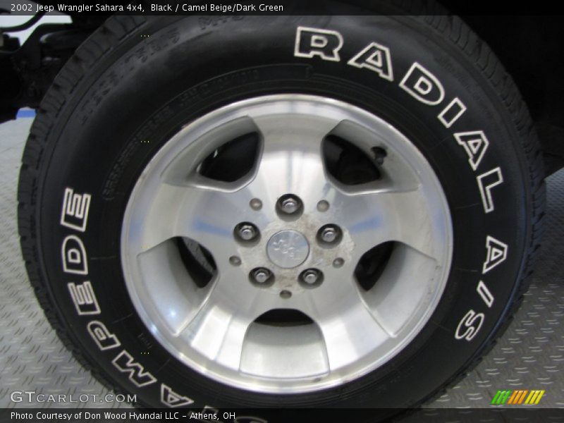 Black / Camel Beige/Dark Green 2002 Jeep Wrangler Sahara 4x4