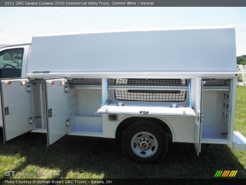  2011 Savana Cutaway 3500 Commercial Utility Truck Summit White