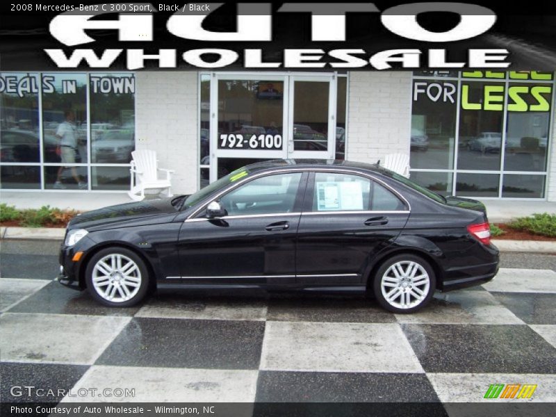 Black / Black 2008 Mercedes-Benz C 300 Sport