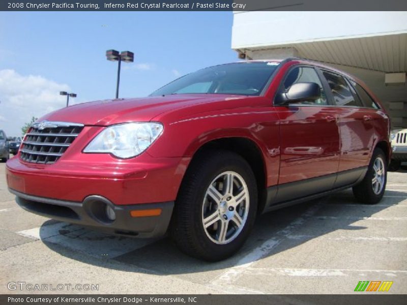 Inferno Red Crystal Pearlcoat / Pastel Slate Gray 2008 Chrysler Pacifica Touring