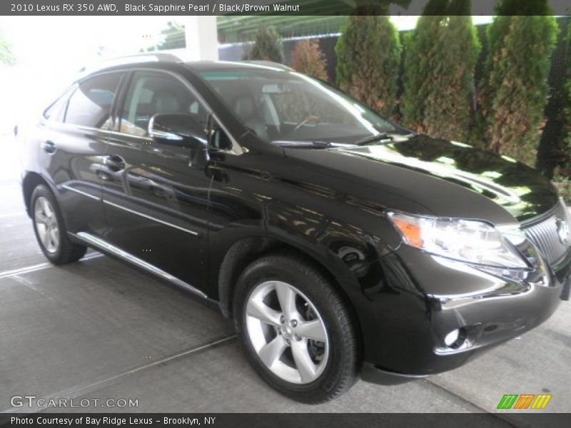 Black Sapphire Pearl / Black/Brown Walnut 2010 Lexus RX 350 AWD