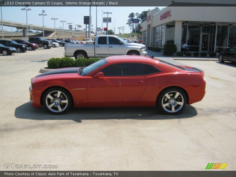 Inferno Orange Metallic / Black 2010 Chevrolet Camaro SS Coupe