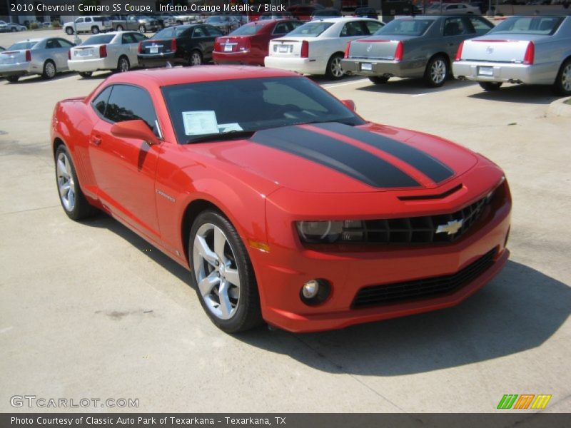 Inferno Orange Metallic / Black 2010 Chevrolet Camaro SS Coupe