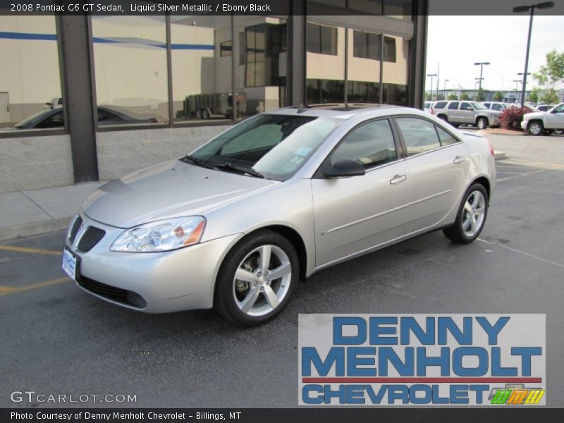 Liquid Silver Metallic / Ebony Black 2008 Pontiac G6 GT Sedan