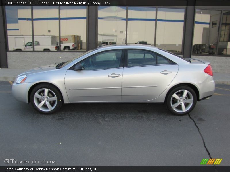 Liquid Silver Metallic / Ebony Black 2008 Pontiac G6 GT Sedan