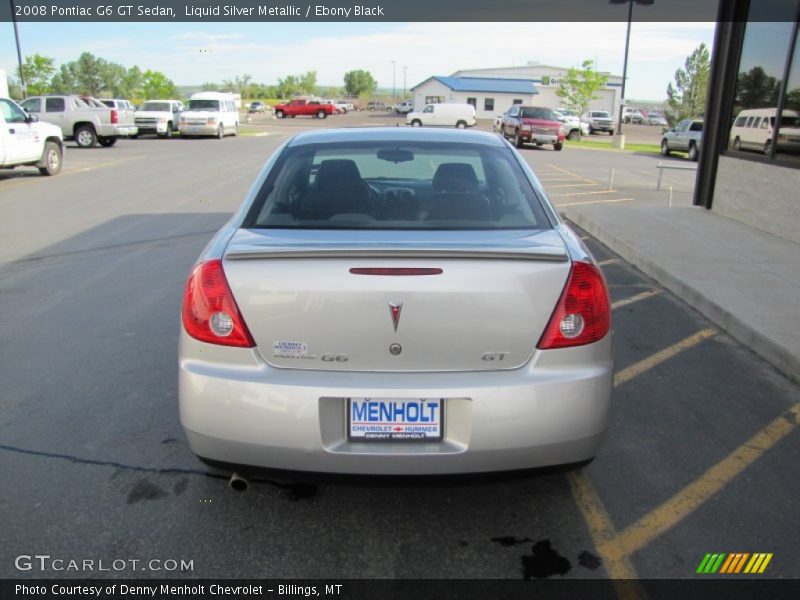 Liquid Silver Metallic / Ebony Black 2008 Pontiac G6 GT Sedan