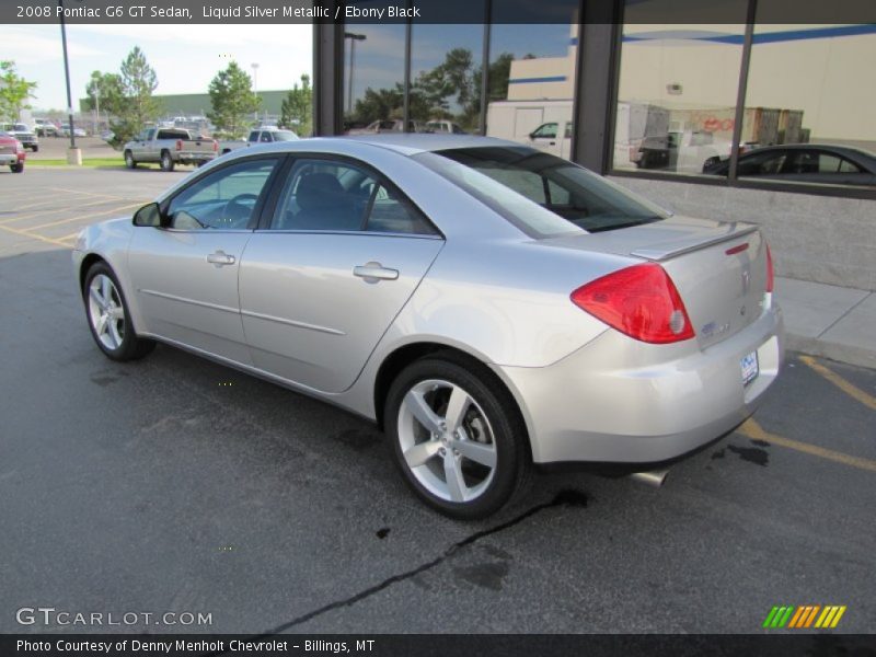 Liquid Silver Metallic / Ebony Black 2008 Pontiac G6 GT Sedan