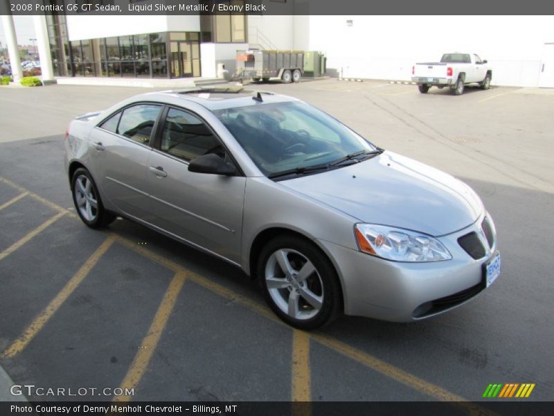 Liquid Silver Metallic / Ebony Black 2008 Pontiac G6 GT Sedan