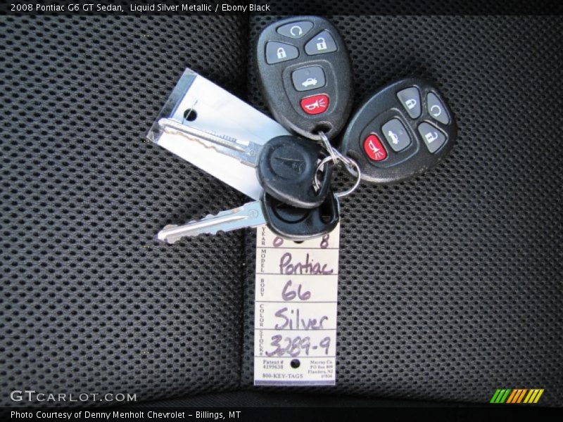 Liquid Silver Metallic / Ebony Black 2008 Pontiac G6 GT Sedan