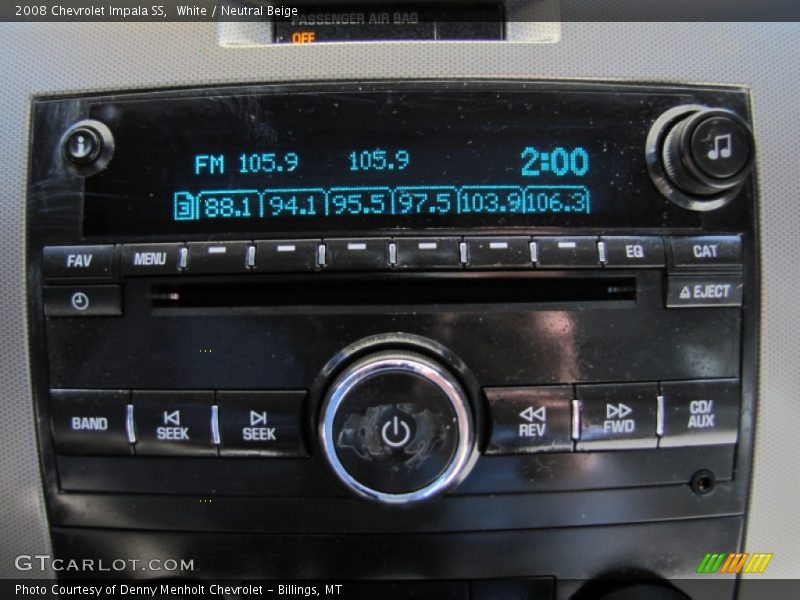 White / Neutral Beige 2008 Chevrolet Impala SS