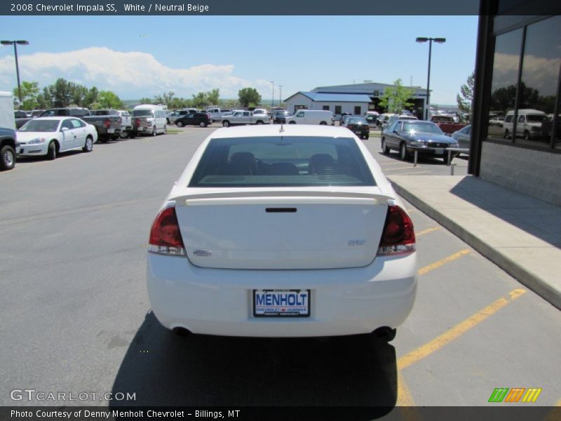 White / Neutral Beige 2008 Chevrolet Impala SS