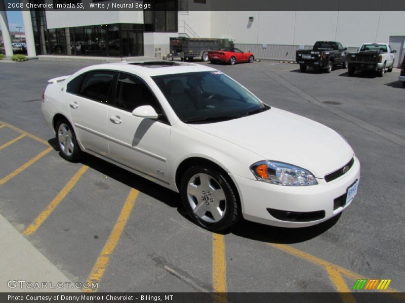 White / Neutral Beige 2008 Chevrolet Impala SS