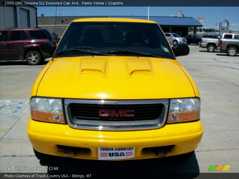 Flame Yellow / Graphite 2003 GMC Sonoma SLS Extended Cab 4x4
