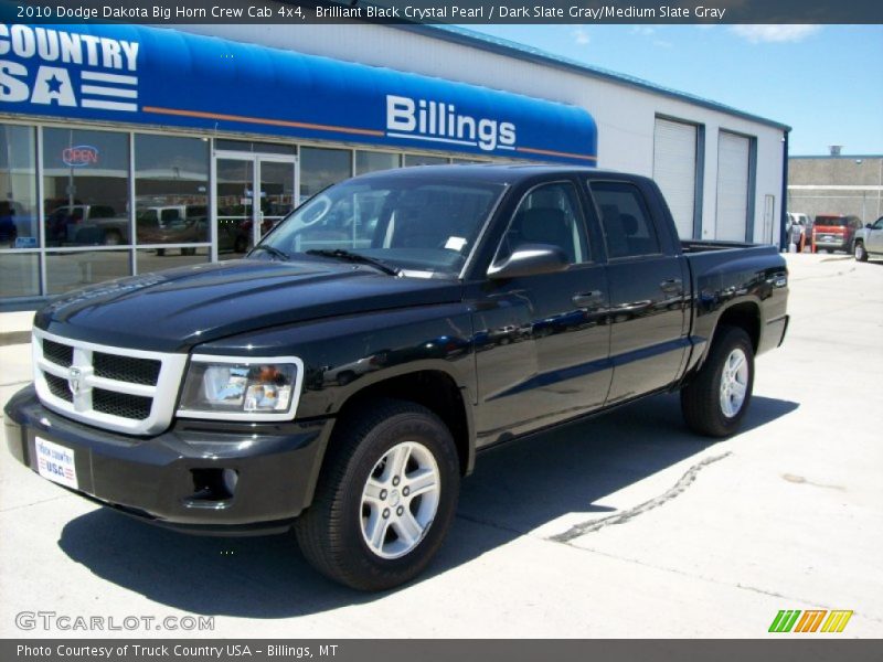 Brilliant Black Crystal Pearl / Dark Slate Gray/Medium Slate Gray 2010 Dodge Dakota Big Horn Crew Cab 4x4