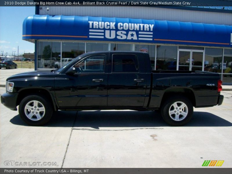 Brilliant Black Crystal Pearl / Dark Slate Gray/Medium Slate Gray 2010 Dodge Dakota Big Horn Crew Cab 4x4