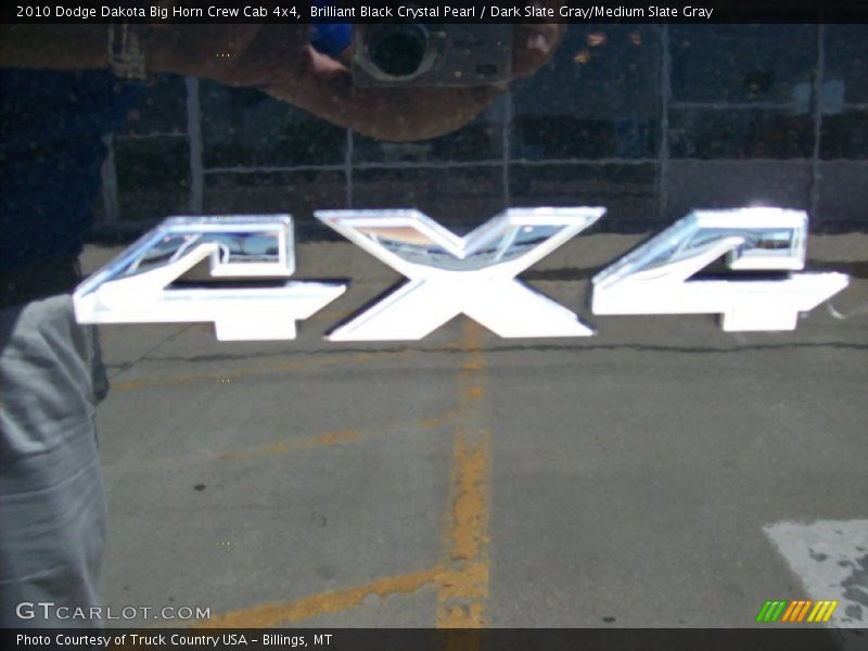 Brilliant Black Crystal Pearl / Dark Slate Gray/Medium Slate Gray 2010 Dodge Dakota Big Horn Crew Cab 4x4