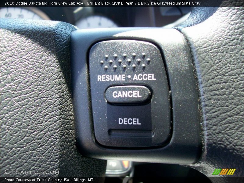 Brilliant Black Crystal Pearl / Dark Slate Gray/Medium Slate Gray 2010 Dodge Dakota Big Horn Crew Cab 4x4