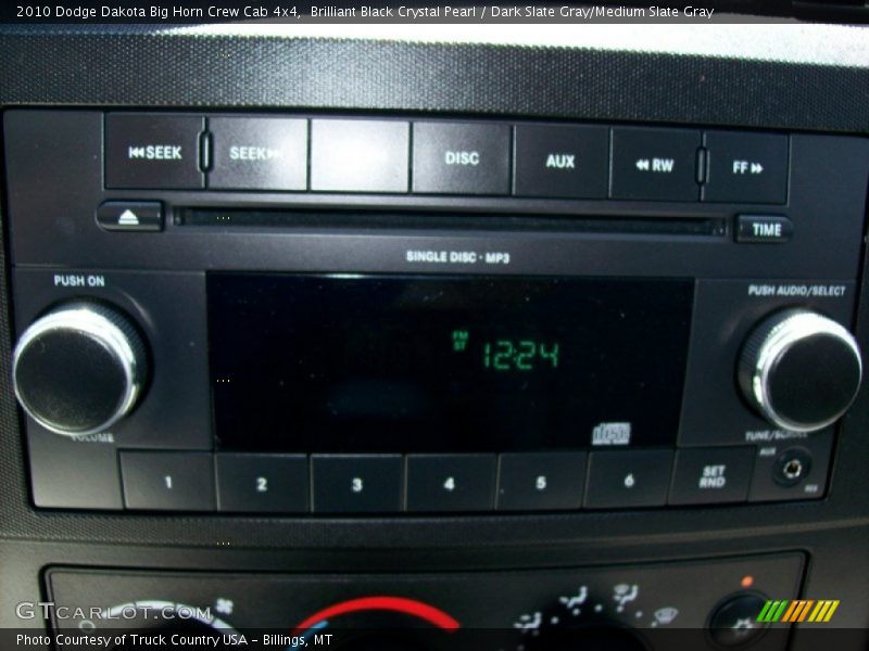 Brilliant Black Crystal Pearl / Dark Slate Gray/Medium Slate Gray 2010 Dodge Dakota Big Horn Crew Cab 4x4