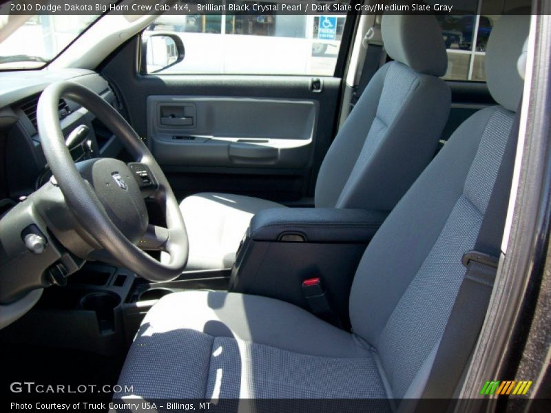 Brilliant Black Crystal Pearl / Dark Slate Gray/Medium Slate Gray 2010 Dodge Dakota Big Horn Crew Cab 4x4