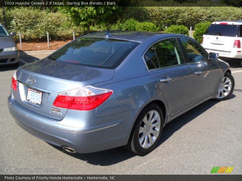 Sterling Blue Metallic / Black 2009 Hyundai Genesis 3.8 Sedan