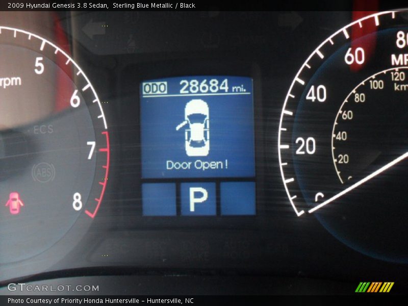 Sterling Blue Metallic / Black 2009 Hyundai Genesis 3.8 Sedan