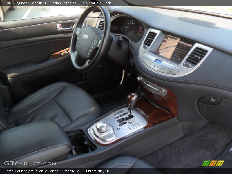 Sterling Blue Metallic / Black 2009 Hyundai Genesis 3.8 Sedan